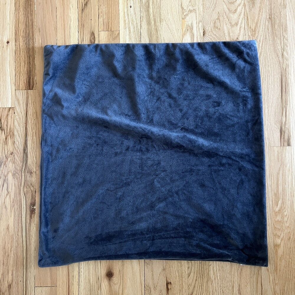 Dark Grey Velvet Cushion Cover/Pillow Case 24" x 24"‎ plush home decor glam
